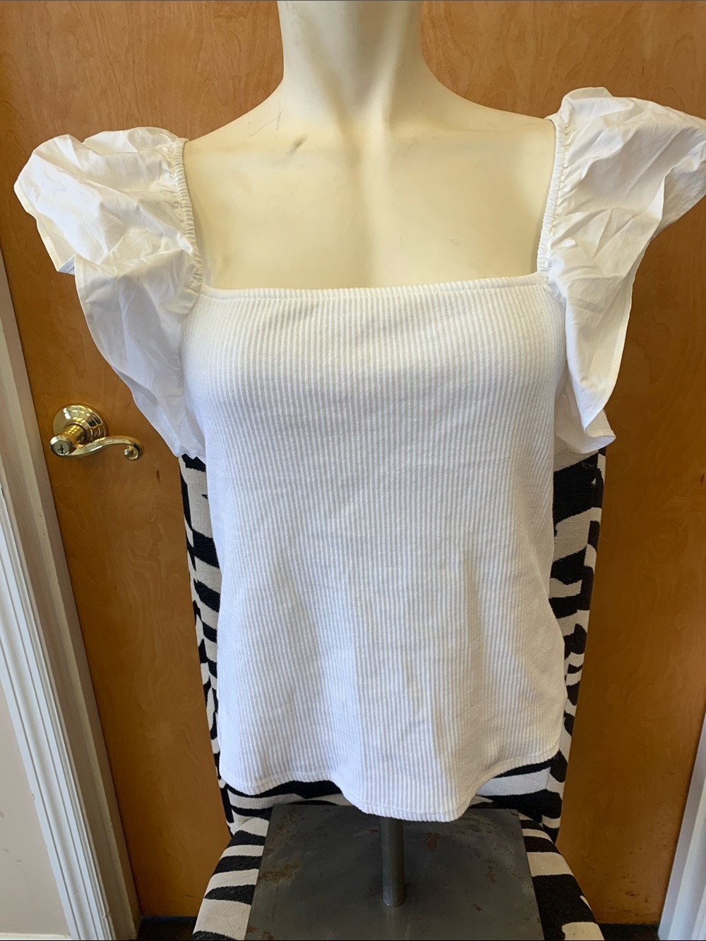 a new day White Square Neck Puff Sleeve Top